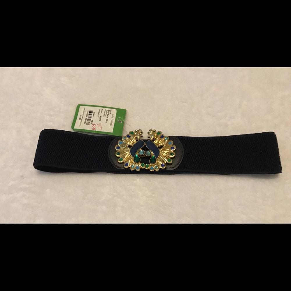 NWT Lilly Pulitzer True Navy Peacock Emmett Belt